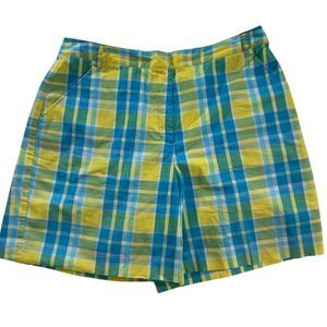 Lilly Pulitzer Plaid Madras Bermuda Shorts FLAWED